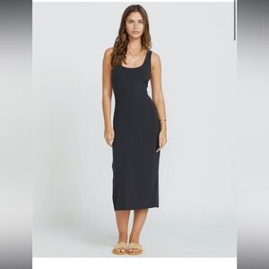 Dark grey ribbed billabong 2 way wear dress